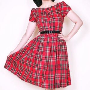 Bernie dexter red plaid dress L